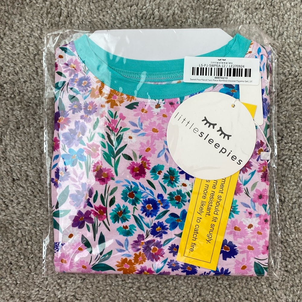 LS sweet pea floral two piece set